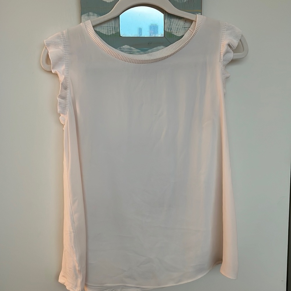 Loft Cream ruffle top
